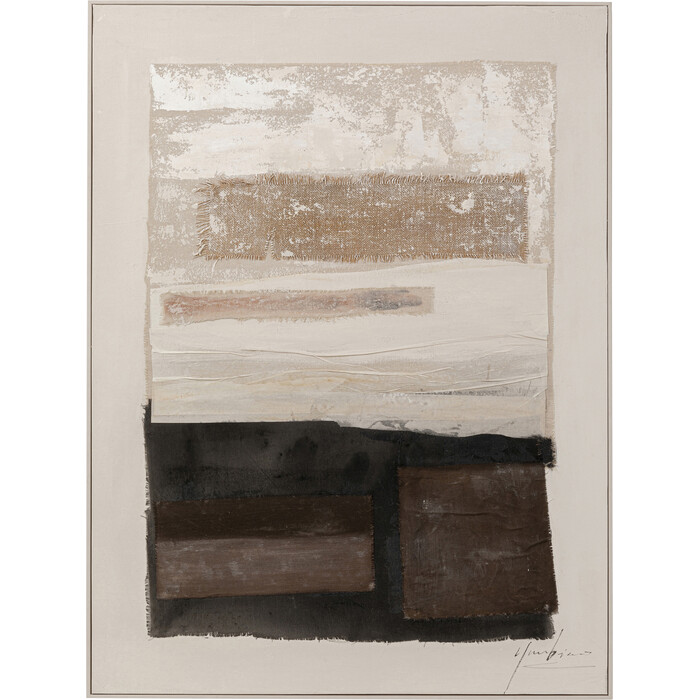 [56783] Tableau encadré Lontano marron 90x120cm