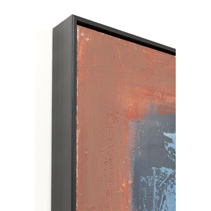 [56785] 有框畫 寂靜 藍色 120x120cm - 3
