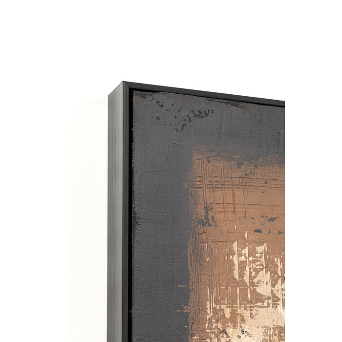 [56786] Tableau encadré Silence marron 120x120cm - 3