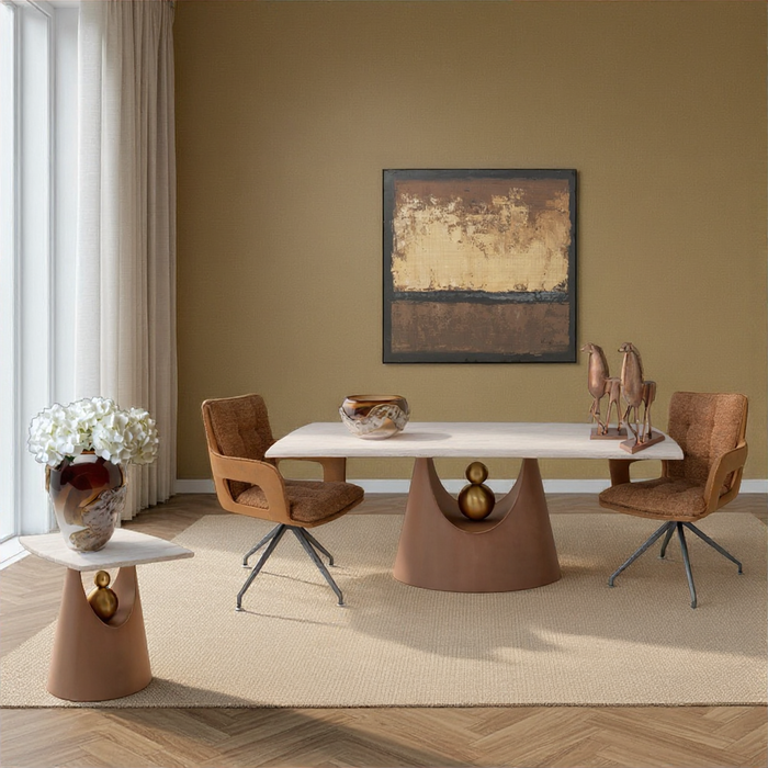 [56786] Tableau encadré Silence marron 120x120cm - 1