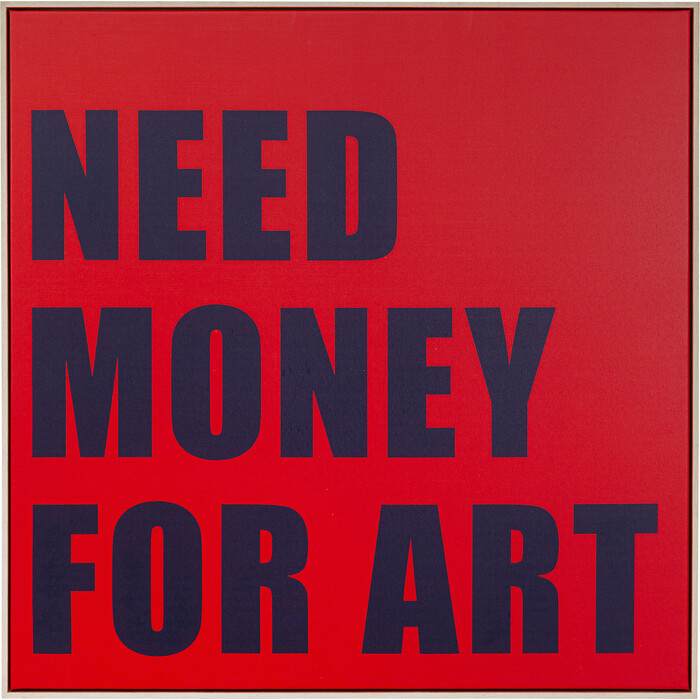 [56789] Framed Picture Need Money 80x80cm