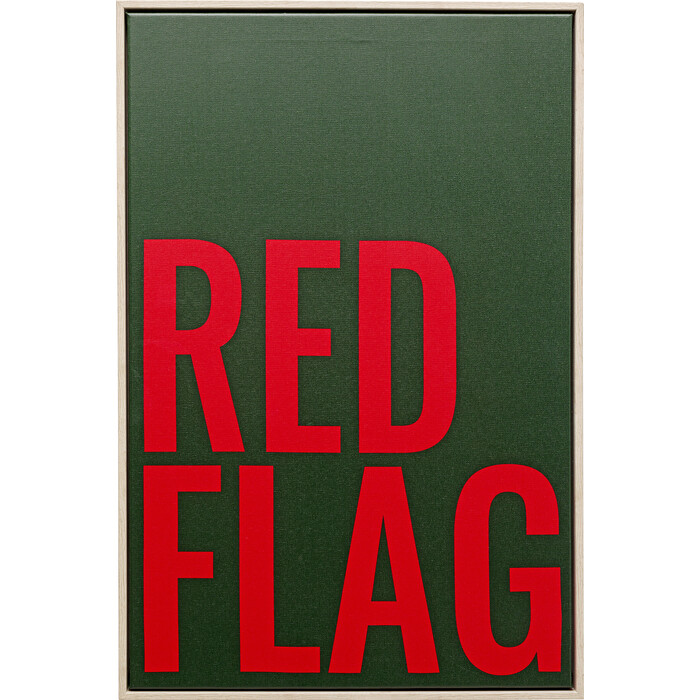 [56791] Framed Picture Red Flag 40x60cm
