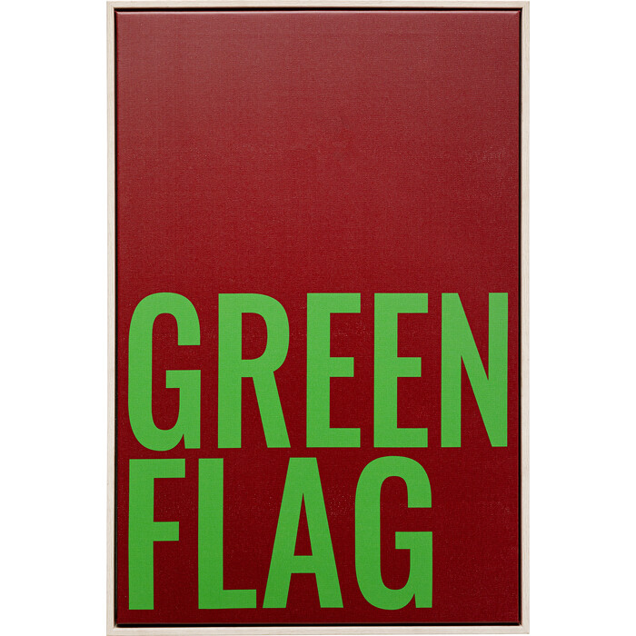 [56792] Tableau encadré Green Flag 40x60cm