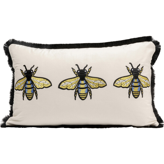 [56819] Cojín Bees Blanco 30x50cm