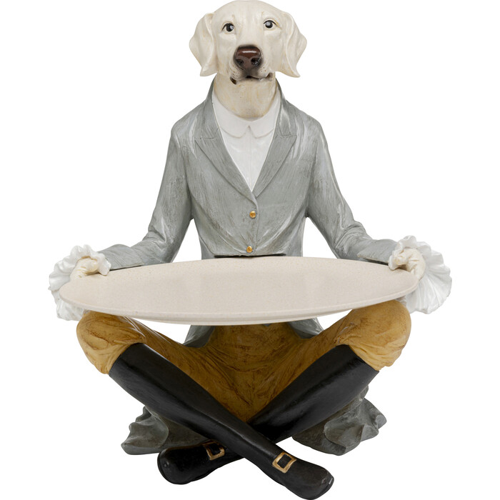[56916] Figura Deco Gentleman Dog Tray 29cm