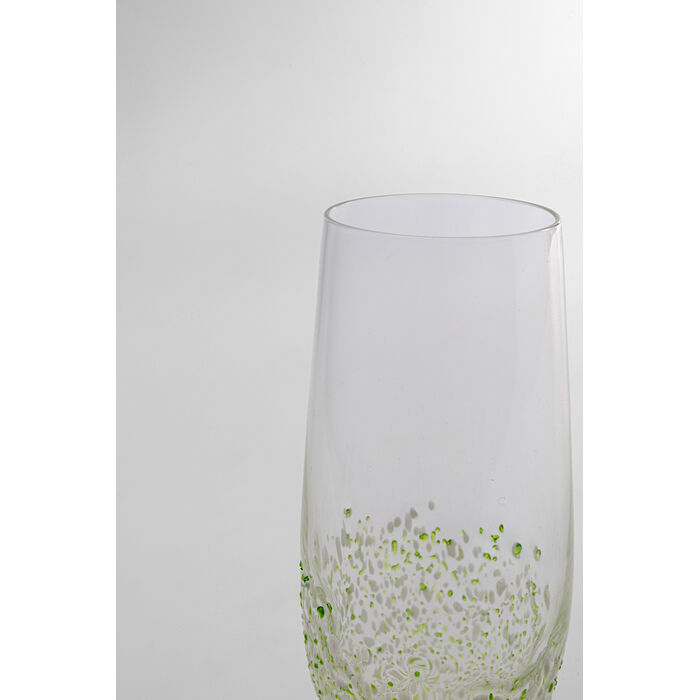 [56942] Champagne Glass Confetti Green 24cm - 3