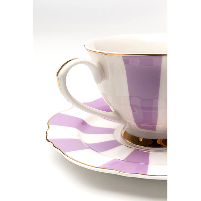 [56995] Taza con platillo Harlequin violeta - 3