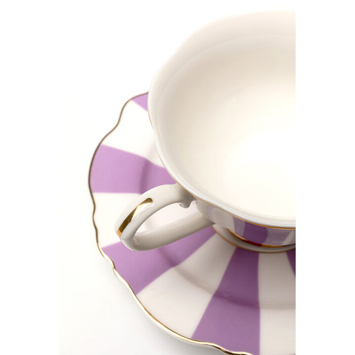 [56995] Taza con platillo Harlequin violeta - 4