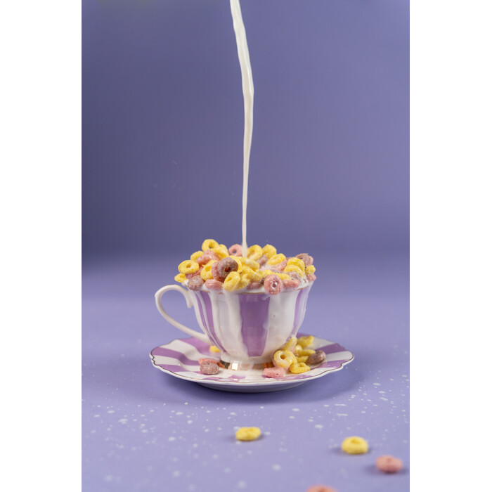 [56995] Taza con platillo Harlequin violeta - 2