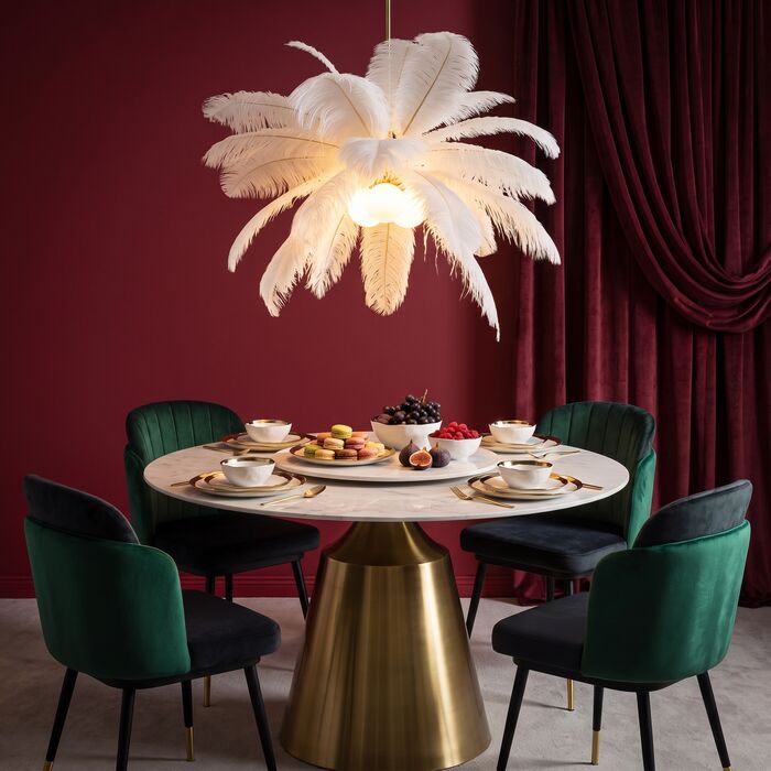 Pendant Lamp Feather Palm White Ø87cm