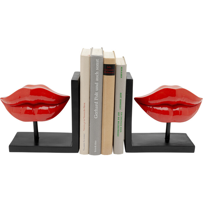 [57218] Bookend Lips Red (2/Set)