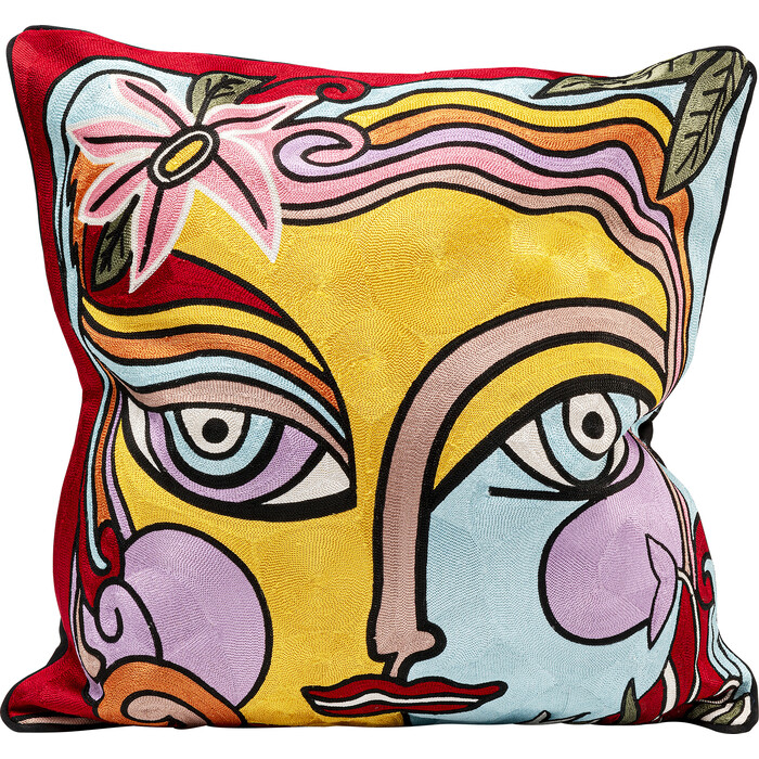 [57230] Cushion Art Line Face 50x50cm