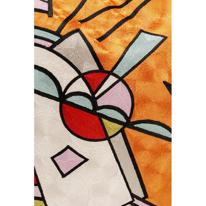 [57232] Coussin Art Line orange 50x50cm - 4