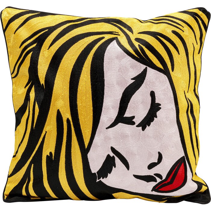 Cushion Art Line Comic Lady 50x50cm