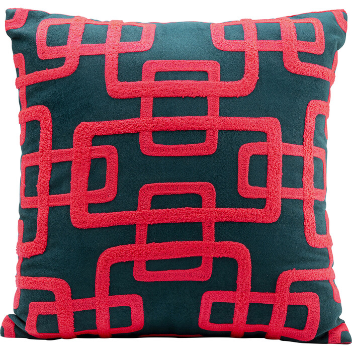 [57274] Coussin Chain fuchsia 45x45cm