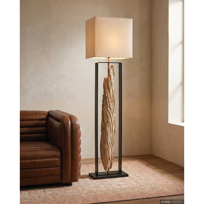 Floor Lamp Nature Stem Black