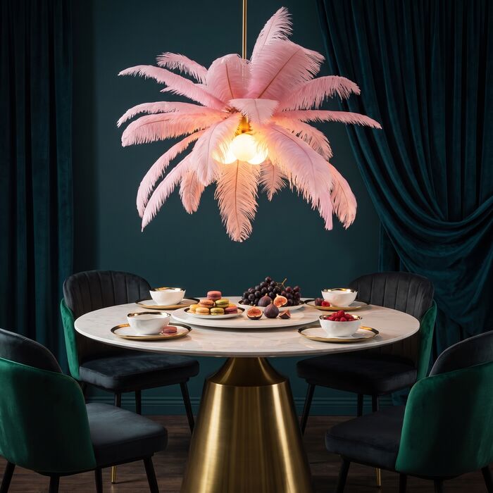 Pendant Lamp Feather Palm Pink Ø87cm