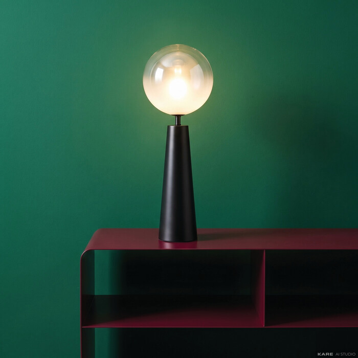 Table Lamp Disco Ball Black 64cm
