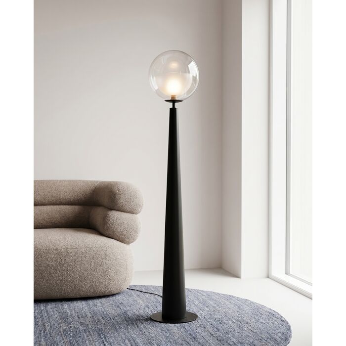 Floor Lamp Disco Ball Black 163cm