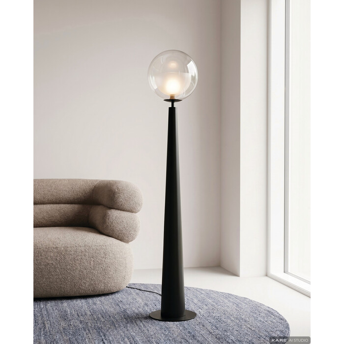 Floor Lamp Disco Ball Black 163cm