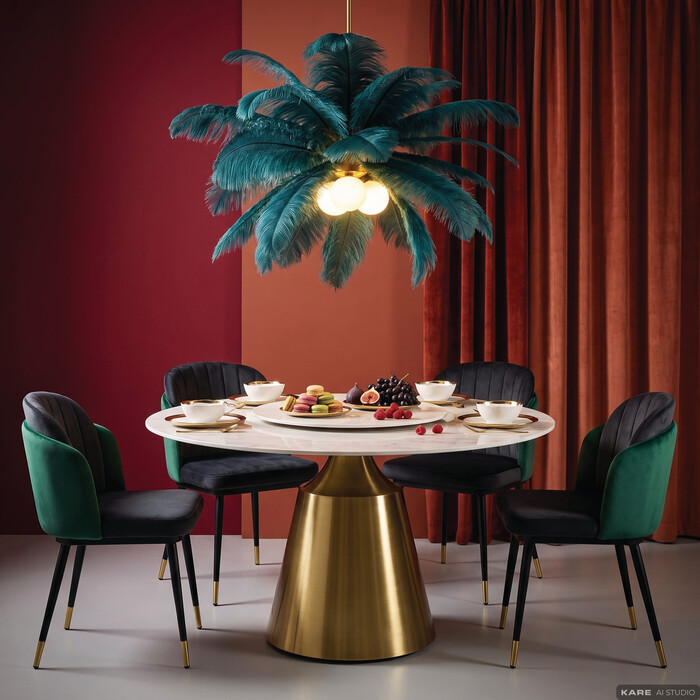 Pendant Lamp Feather Palm Green Ø87cm