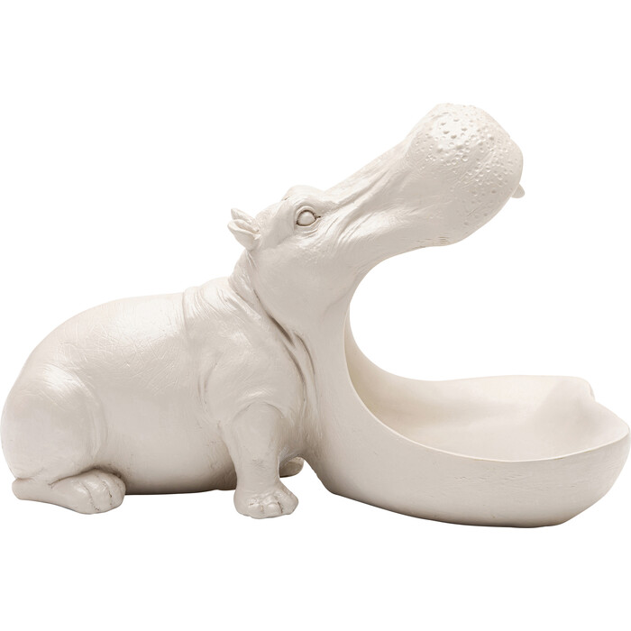 [57515] Deco Figurine Hungry Hippo 17cm Greige