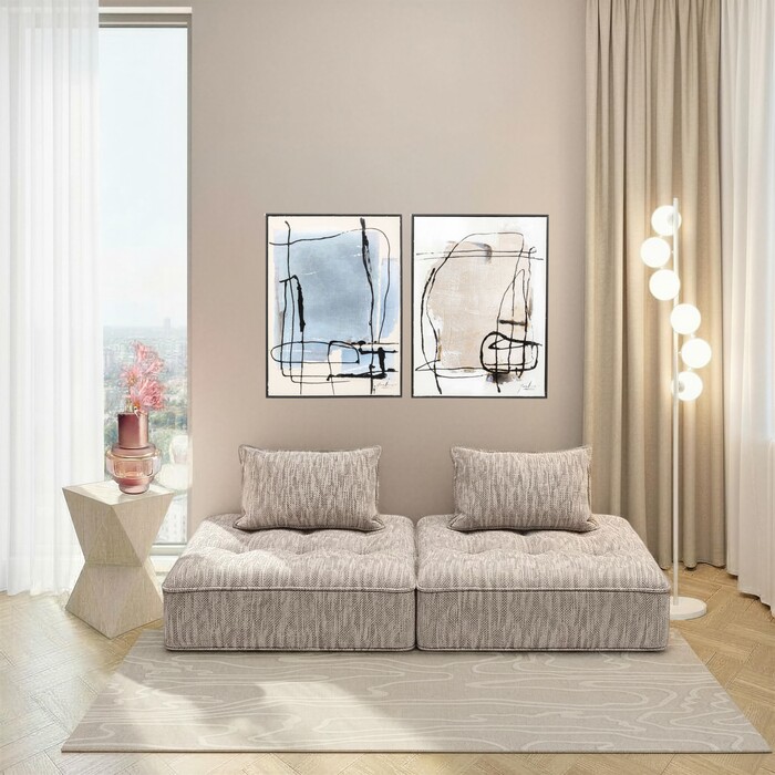 Floor Lamp Scala Balls Milky Greige 160cm
