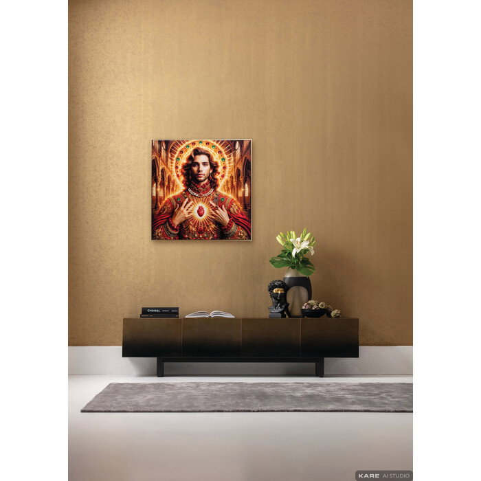 [57548] Εικόνα με πλαίσιο Saint Halo Man 100x100cm - 2