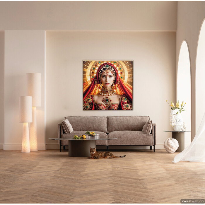 Framed Picture Saint Halo Lady 100x100cm