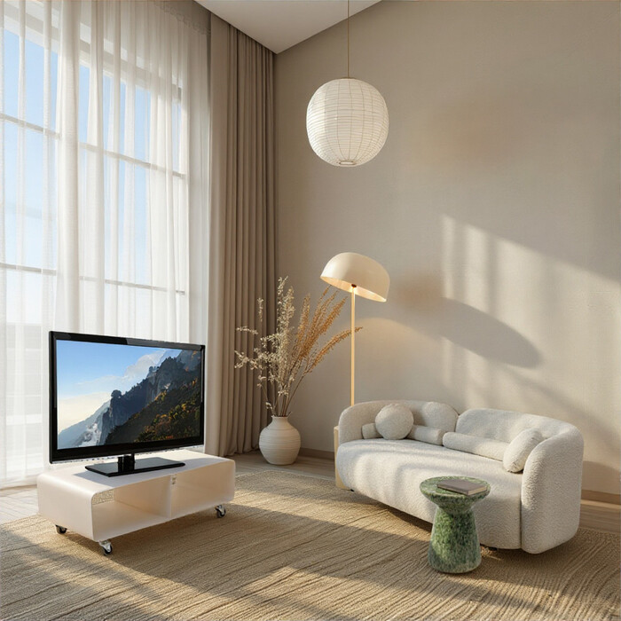 Floor Lamp Loungy Ecru 160cm