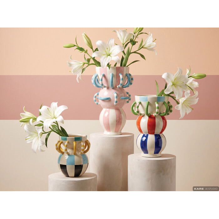 [57626] Vase Poignée Arlequin 24cm - 2