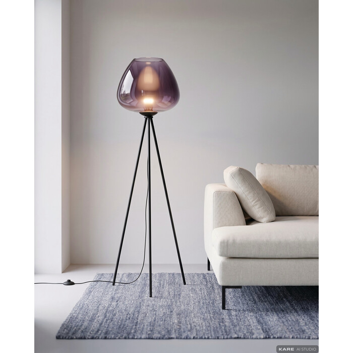 Floor Lamp Sphere Night Blue 146cm