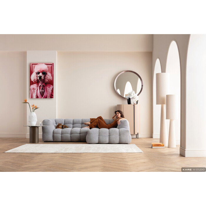 [57672] Εικόνα από γυαλί Pink Poodle 80x120cm - 2