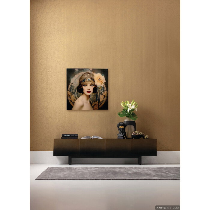 [57675] Glass Picture Muse Art Nouveau 100x100cm - 2