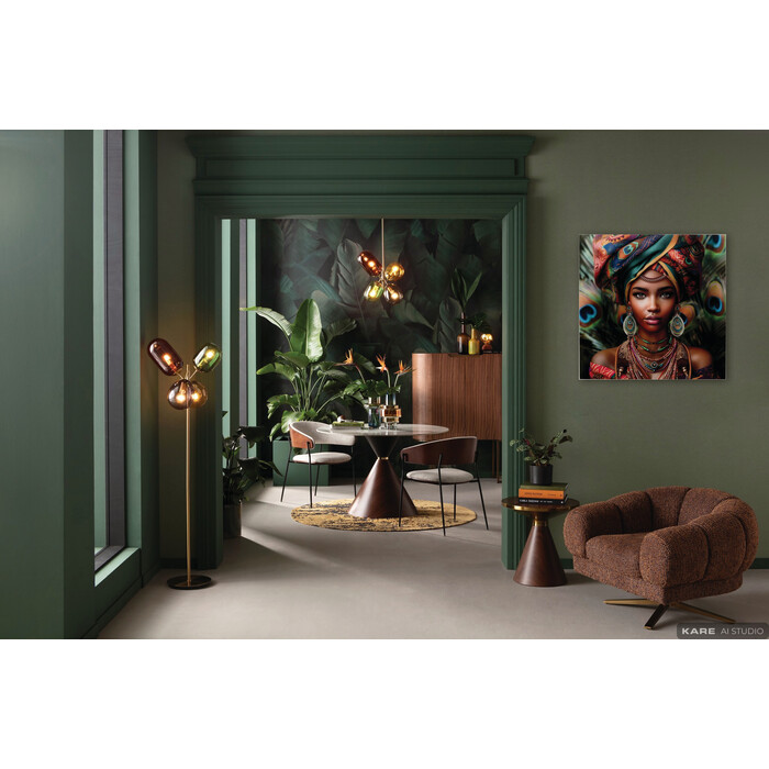 [57676] Cuadro cristal Muse Peacock 100x100cm - 1