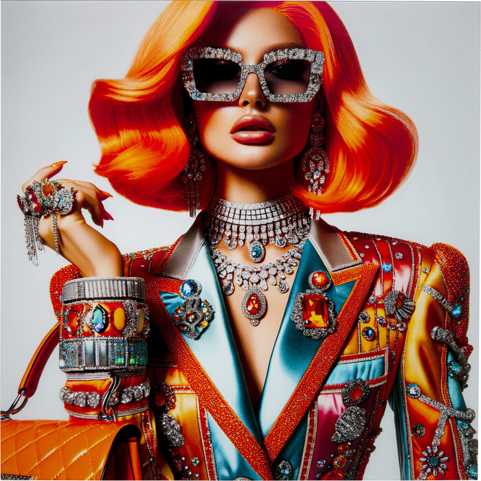 [57678] Glass Picture Muse Posh 100x100cm