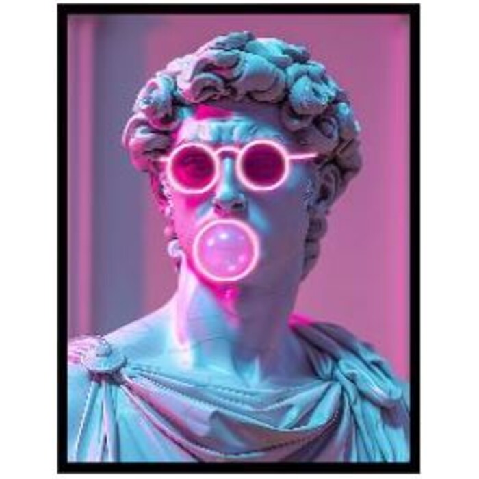 [57680] Tableau Cheeky David LED 80x120cm