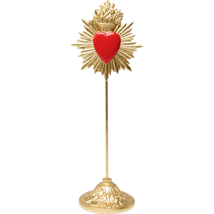 [57695] Deco Objekt Flaming Heart 31cm