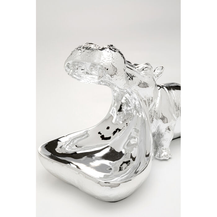 [57710] Deco Figurine Hungry Hippo 17cm Silver - 3