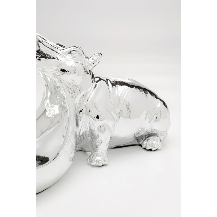 [57710] Deco Figurine Hungry Hippo 17cm Silver - 4