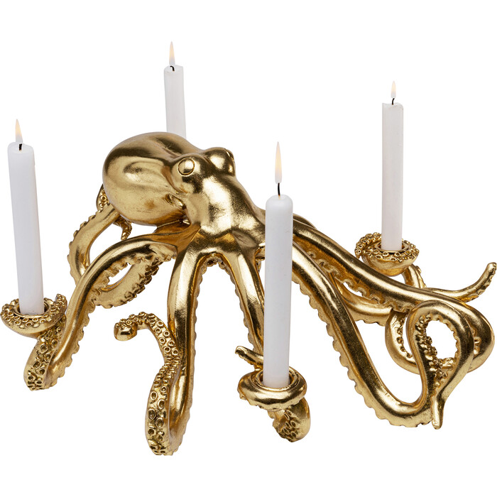 [57713] Candelabro Octopus Dorado 49cm