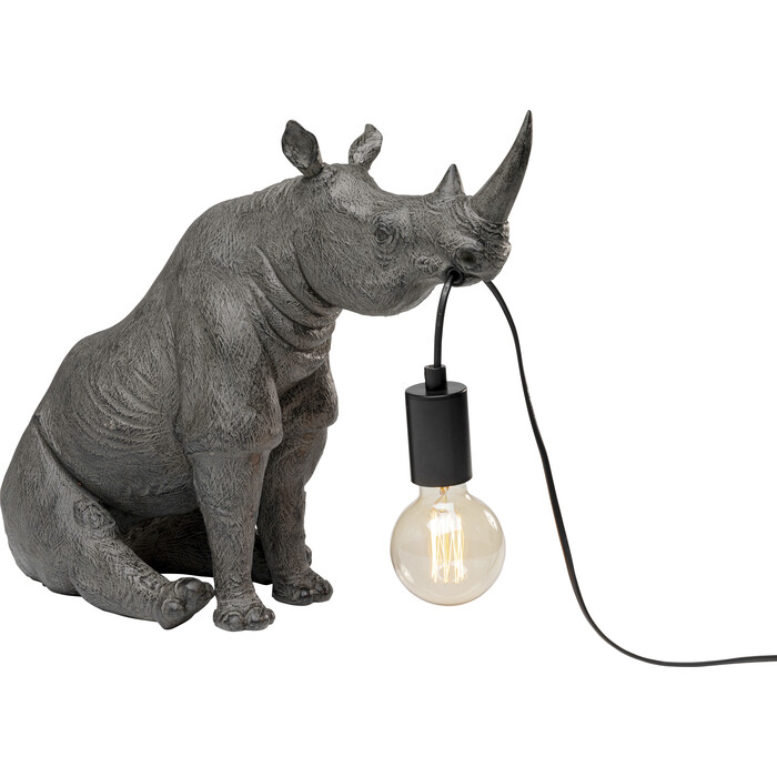 [57739] Table Lamp Sitting Rhino 42cm