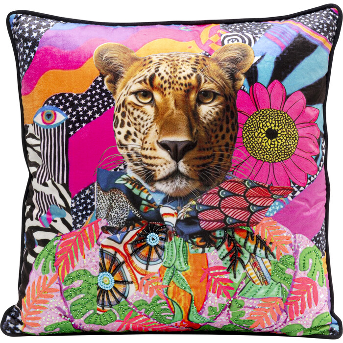 [57744] Coussin Fantasy Cheetah 45x45cm