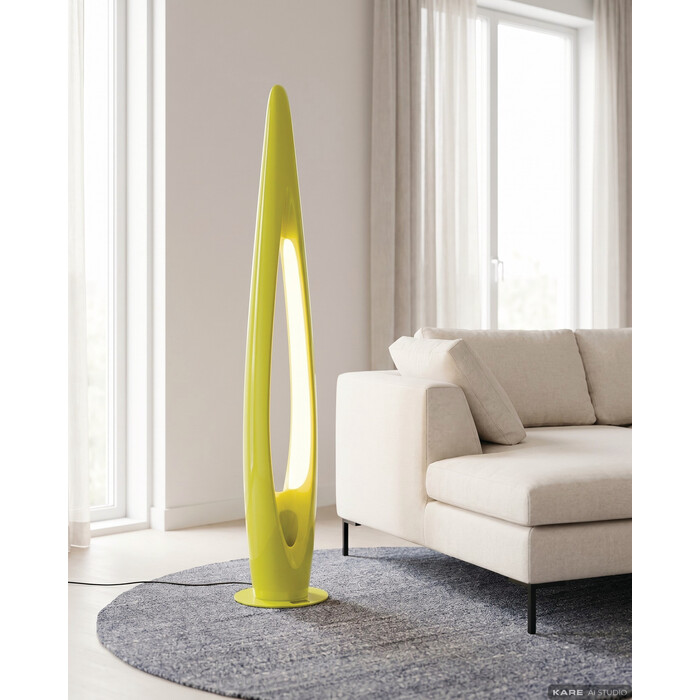 [57748] Floor Lamp Flow Flame Green 132cm - 1