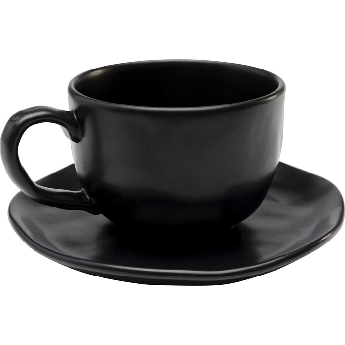 [57796] Шолја за кафе со тацна Organic Black