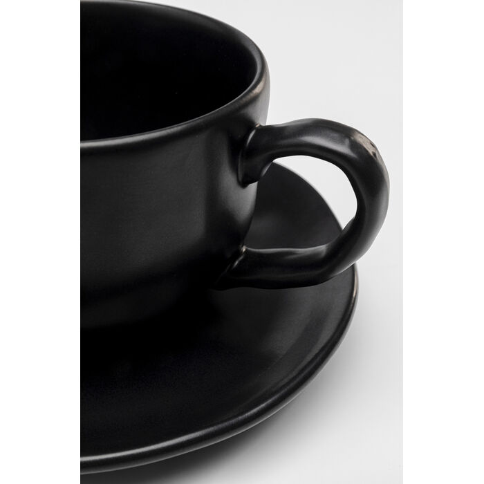 [57796] Шолја за кафе со тацна Organic Black - 3