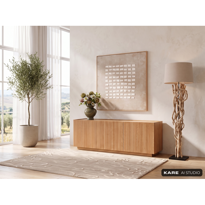 [57800] Canvas Picture Art Row Beige 100x100cm - 1