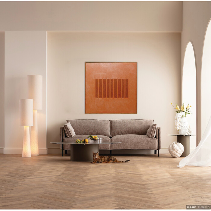 [57801] Canvas Picture Art Row Brown 100x100cm
