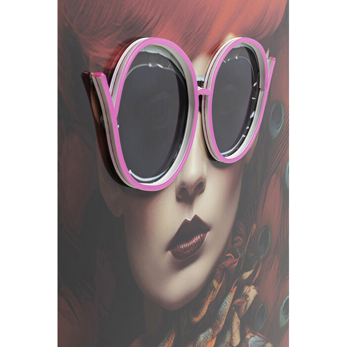 [57829] Cuadro enmarcado LED Fancy Red Lady 55x75cm - 4