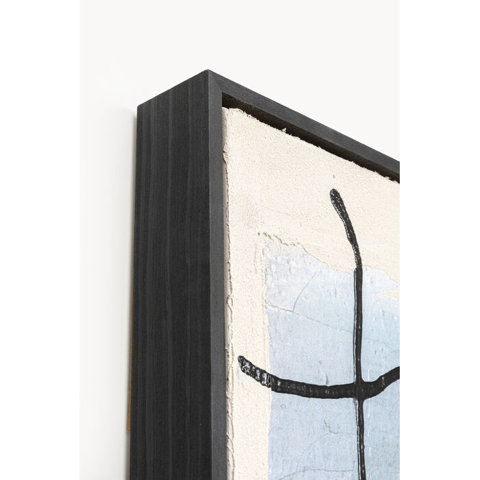 [57845] Tableau encadré Dust bleu 75x55cm - 3